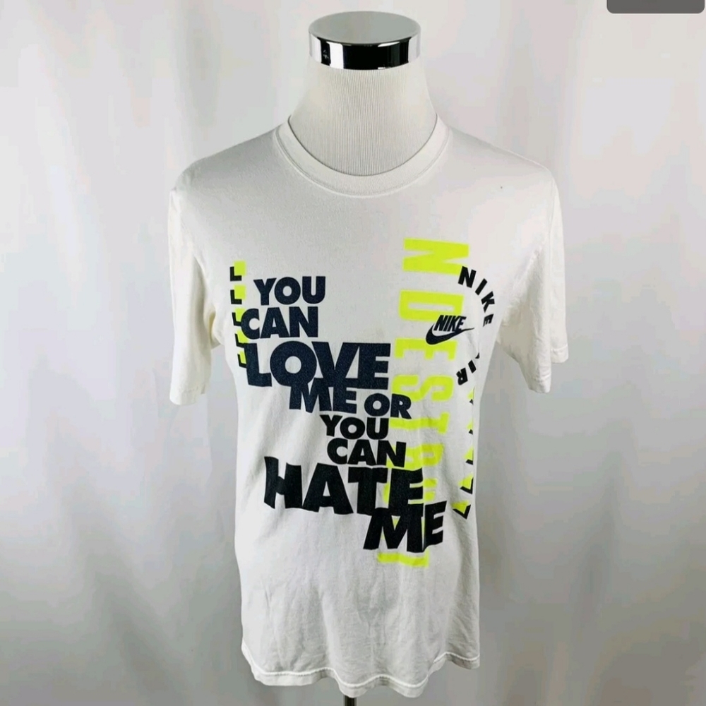 Nike Air Love Me Hate Me White Short Sleeve T-Shirt Men's  3XL
